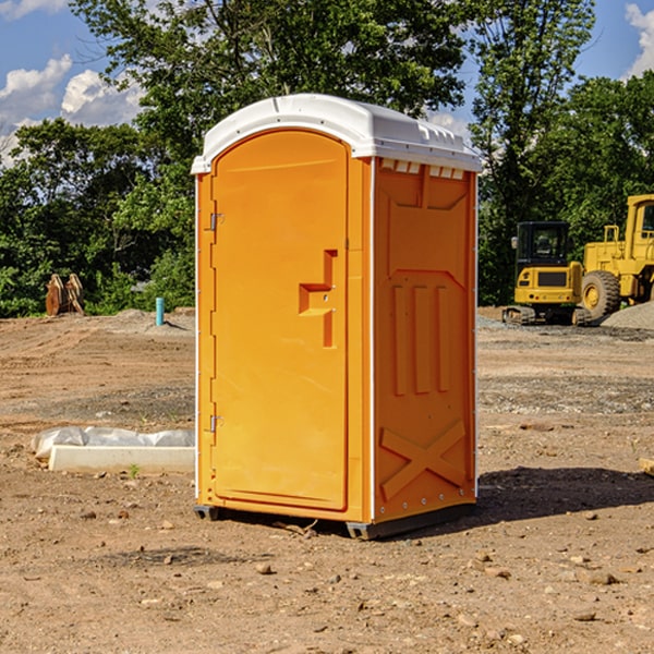 how often are the porta potties cleaned and serviced during a rental period in Berry